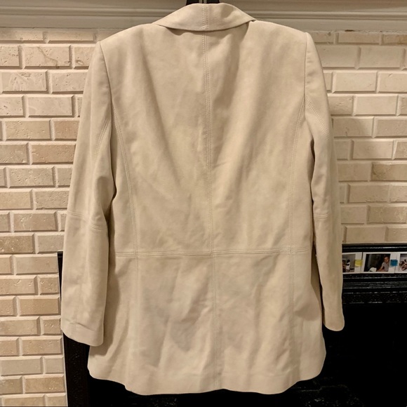 Alice + Olivia Xavier Suede Drape Jacket - Picture 5 of 6